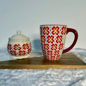 Pioneer Woman Coffee Mug Jumbo 26 Ounces Sugar‎ Bowl Daisy Farmhouse Cottagecore